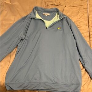 Blue Quarter-Zip Pullover with Masters Embroidered Logo